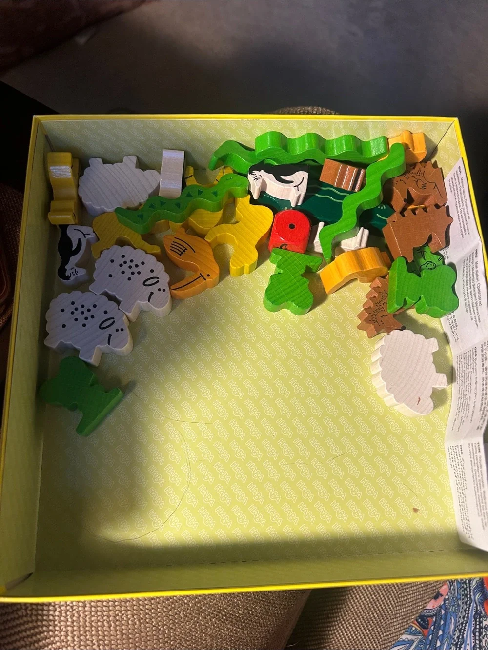 HABA Animal Upon Animal Stacking Game - Yellow Box